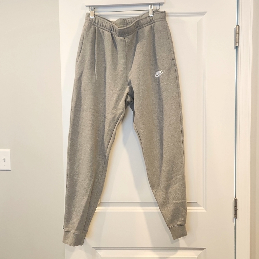 Nike joggers men's size large tall. Light gray
